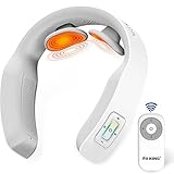 FIT KING Neck Massager with Heat for Pain and Fatigue Relief, Electric Pulse TENS Neck Massager Cord
