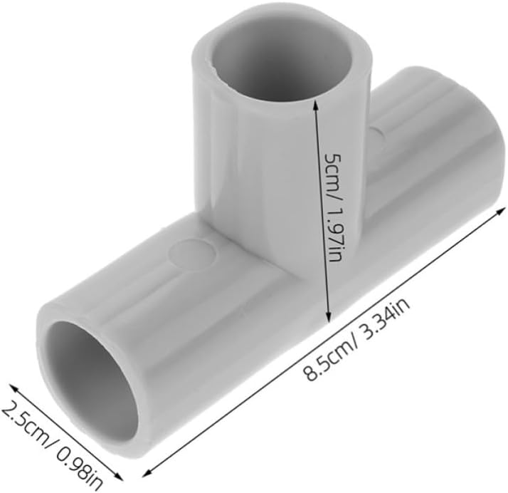 Toddmomy 8pcs Adjustable Size Pe T Shaped PVC Connector for Pet Tent and Indoor Play Pen, Reliable and Versatile Corner Fitting with Necessary Accessories for Garden or Indoor Use image 2