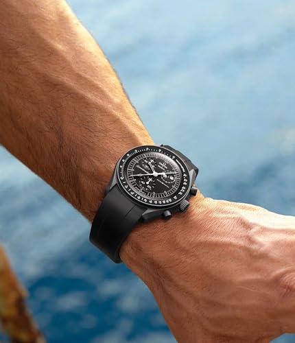 Image of Strap for Moonswatch Watch,Cut to Size No Gap Silicone Strap for Omega X Swatch Speedmaster Moonswatch Watch 20mm,Soft Curved Replacement Strap for Swatch Omega Men Women