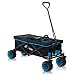 Produktbild SAMAX Bollerwagen Handwagen Kühltasche Gartenwagen Strandwagen Klappbar Faltbarer Bollerwagen Transportwagen Offroad Cool - Schwarz/Blau