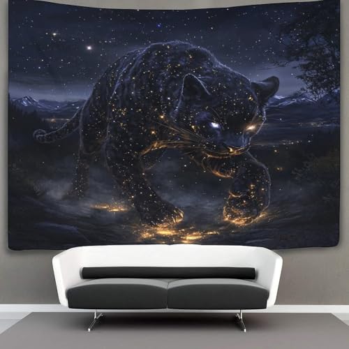 Décoration de la maison tapisserie murale léopard grand format polyester - 3