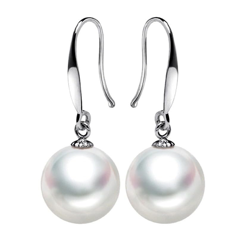 Freshwater Cultured Pearl Earrings-Gifts for Women-Gift for Wife Wedding Birthday Anniversary-Mom Her Mothers Day Valentines Day Christmas-18K Gold Plated Sterling Silver Pearl Dangle Earring Fine Jewelry