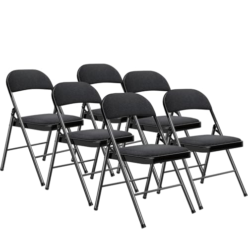 Lot de 6 chaises de jardin,chaise empilable de salle à manger, chaise pliante avec cadre en acier durable, meubles de jardin et de balcon, exterieur fauteuil pour...