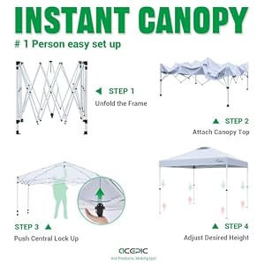 10x10 Pop Up Canopy Tent,300D Silver-Coating Top,Pop Up Canopy Tent Instant Portable Shelter with 1-Button Push and Wheel Carry Bag, 8 Stakes and 4 Canopy Weights 10×10 Pop Up Canopy Tent300D Silver Coating TopPop Up Canopy Tent Instant Portable Shelter with 1 Button Push and Wheel Carry Bag 8 Stakes and 4 Canopy Weights