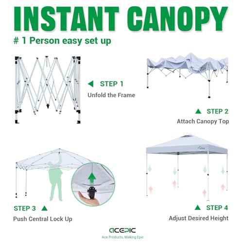 10×10-Pop-Up-Canopy-Tent300D-Silver-Coating-TopPop-Up-Canopy-Tent-Instant-Portable-Shelter-with-1-Button-Push-and-Wheel-Carry-Bag-8-Stakes-and-4-Canopy-Weights 10×10 Pop Up Canopy Tent300D Silver Coating TopPop Up Canopy Tent Instant Portable Shelter with 1 Button Push and Wheel Carry Bag 8 Stakes and 4 Canopy Weights