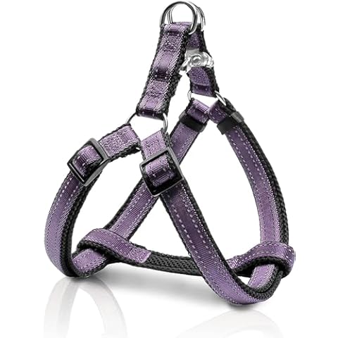 Pawhuggies Reflective Dog Harness for Medium Dogs No Pull, Harness Medium Size Dog, Step-in Adjustable Dog Harness for Growing Puppies, Easy to Wear, Dog Harness for Medium Dogs-Purple Cover