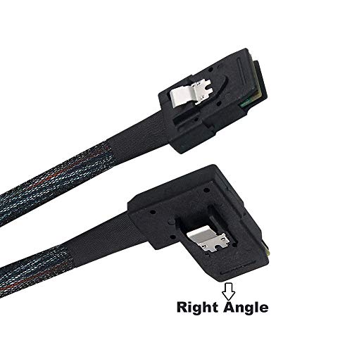 OIKWAN Internal Mini SAS SFF-8087 to Right Angle SFF-8087, Internal Mini SAS to Mini SAS Cable, Compatible with RAID or PCI Express Controller(32 inch/0.8M)