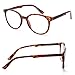 3 Pack Reading Glasses Spring Hinge Stylish Readers Black/Tortoise for Men and Women (3 Mix, 4.0)Medium