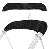 Oversize Bimini Top Storage Boot Cover, Fits up to 103' / 8.5' Wide, Heavy Duty Canvas Pontoon Boat Bimini Boot Cover Replacement for Extra-Large Tubing and Bulky Bimini, Sturdy & Weatherproof, Black