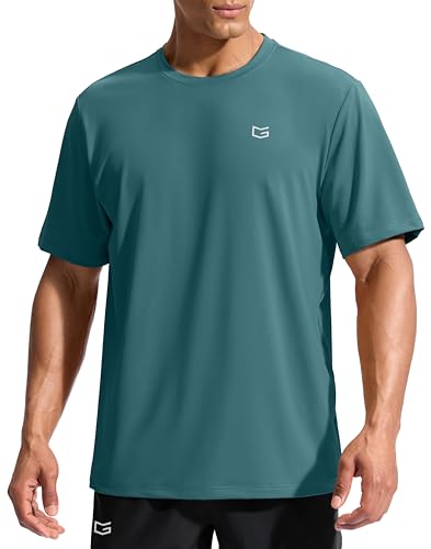 Image of G Gradual Men's Sun Protection Swim Shirt UPF 50+ Rash Guard Short Sleeve Quick Dry Water Hiking Workout Shirts for Men