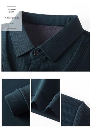 Men's Striped Lapel Fake Two-Piece Shirt, Faux Two-Piece Striped Lapel, Spring & Fall Casual Fashion Base Tops3