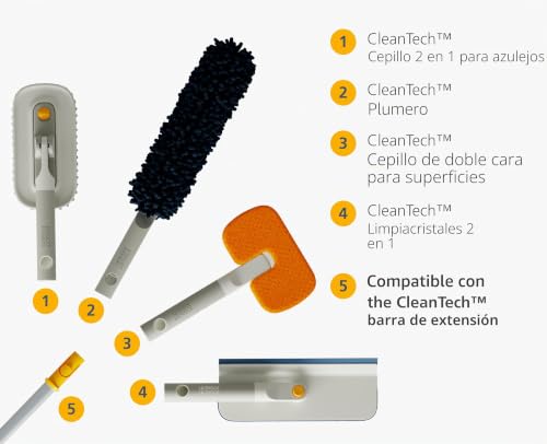 Miniatura 4 de Joseph Joseph Cleantech Plumero De Polvo En Microfibra 3 En 1 Con Funda Y Herramienta De Limpieza Para Cabeza Del Plumero