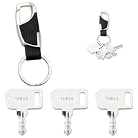 VooGenzek 3 Stücke 14644 Ersatz Zündschlüssel, Baumaschinen Schlüssel, Universal Zündschalter, mit Schlüsselring, Kompatibel mit Terex Generation 7 Knickgelenkten Muldenkippern ADT