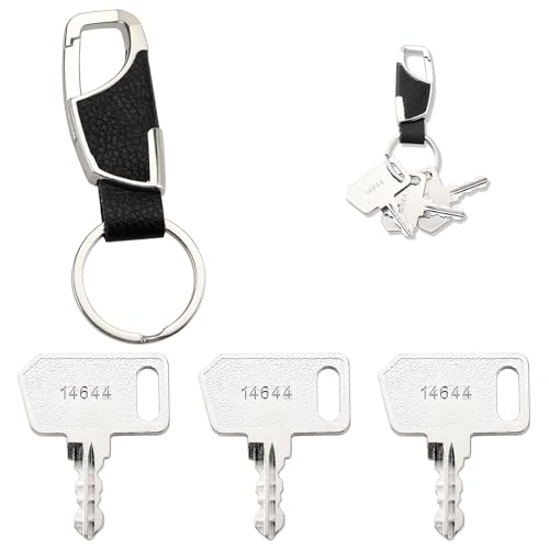 VooGenzek 3 Stücke 14644 Ersatz Zündschlüssel, Baumaschinen Schlüssel, Universal Zündschalter, mit Schlüsselring, Kompatibel mit Terex Generation 7 Knickgelenkten Muldenkippern ADT
