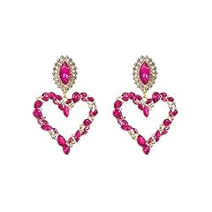 F1:Red Pink Heart Earrings