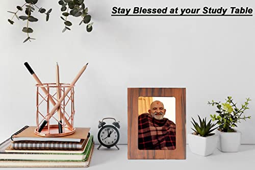 Image of Neem Karoli Baba Photo Frame for Table & Desk | Neeb Karori Baba (Picture Size 5x7 Inch) - GR-1086