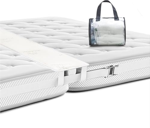 balibetov Twin to King Bed Converter kit- Bed Bridge - Split King Gap Filler for Adjustable Bed - Twin and Twin XL Bed Connector to Make King - Mattress Bridge (White)