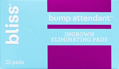 Bliss Bump Attendant, Ingrown Hair Eliminating Pads | Use Between Waxing/Shaving Sessions | Paraben Free, Cruelty Free | 25 Pads
