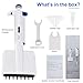 FOUR E'S SCIENTIFIC 5-50uL Multichannel Pipettes 8-Channel Pipettor Adjustable High Accurate Micropipette for Laboratory