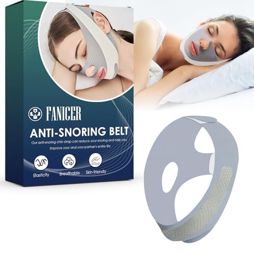 Anti-Schnarch Kinnriemen Verstellbarer Atmungsaktiver Schnarchstopper für besseren Schlaf Kinnband gegen Schnarchen beim Schlafen Effektive Schnarchlösung mit verstellbarem Strap