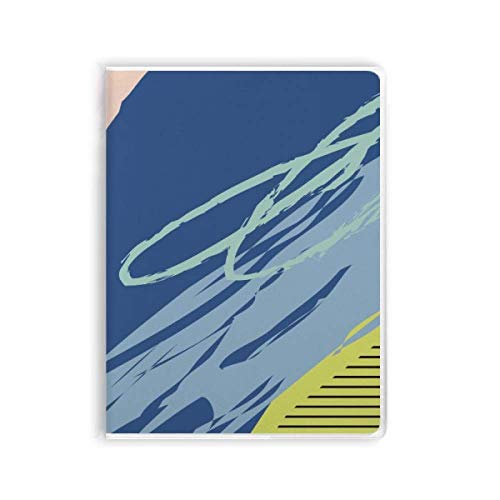 Carnet de notes souple écriture journal de bord motif plantes abstraites zen