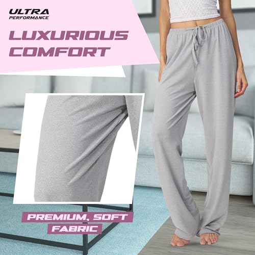 Ultra Performance Womens Pajama PJ Pants 3 Pack Lounge Bottoms Pajamas for Women (Avail in Plus Sizes)