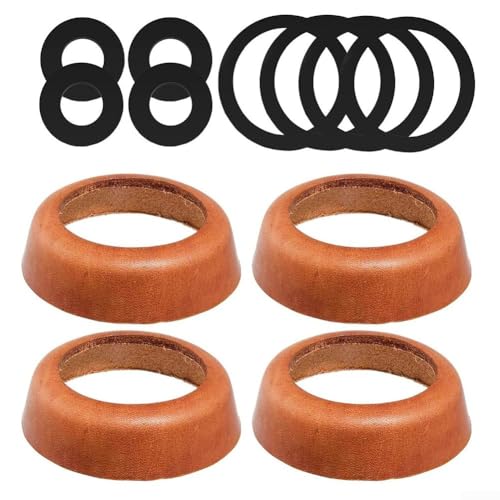 Kit di ricambi per pompa a maniglia, con 4 polsini in pelle, 8 anelli di tenuta in gomma per pompe dell'acqua modello 75, pompa a mano da giardino, accessori per guarnizioni per pozzi, manicotti in