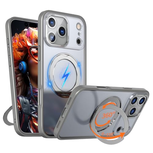 Coque iPhone 17 magnétique antichoc antidérapante translucide gris