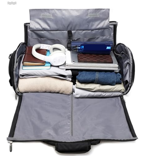 Weekender Travel Bag Travel Garment Bag Versatile 2-in-1 Hanging Suitcase for Men and Women Business Weekend Sport Gym Bag 5