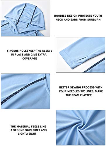 Aodulo 05060586 Youth Fishing Shirts Uv Sun Shirts Rash Guard Quick Dry Long Sleeve T Shirts Kids Hoodies thumb #4