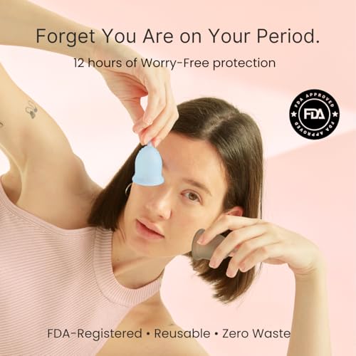 Image of Lena Menstrual Cup Original - Soft Medical-Grade Silicone Period Cups for Women Heavy Flow, Reusable and Comfortable 12-Hour Leak-Free Protection, Beginner-Friendly Feminine Care - Large, Pink