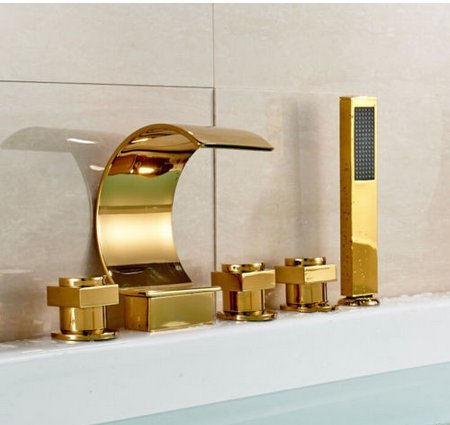 Robinet de baignoire de luxe doré GOWE pour créer une ambiance spa à la maison