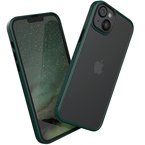 EAZY CASE - Outdoor Funda Compatible con iPhone 14 Plus Funda Protectora Mate con protección definitiva contra Golpes, Acabado Suave al Tacto, protección para la cámara - Verde Noche