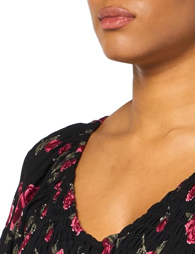 Image of Angie Women's Angie Women's Short Sleeve Floral Smocked Bodice Dress