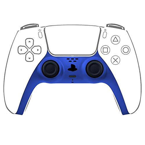 Decorative Strip Case Cover for PS5 Dualsense Controller, Ackmioxy PS5 Accessories DIY PS5 Controller Skins Replacement Shell Color Replacement Decoration Accessories for PS5 Controller Panel (Blue)