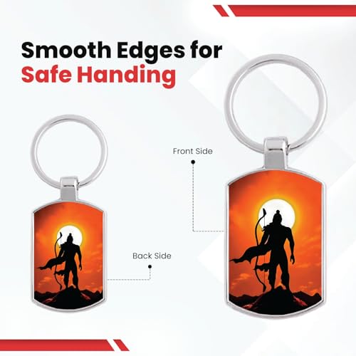 Image of Stylish Metal Keychains with Permanent Glossy Print - Inspirational Quotes & Spiritual Designs - Perfect Key chains for loved ones, Personal Use, Gifts & Return Gifts