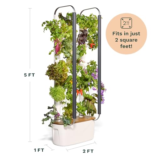 Gardyn 4.0 Vertical Hydroponics Growing System Kit - 30 Non-GMO Plants, Herbs, Vegetables - Smart...