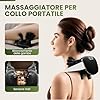 BeFit24 Massaggiatore Collo 4D Senza Fili | Massaggiatore Cervicale Riscaldante 2 Livelli | 3 Modalita Kneten | Massaggiatore Collo Massaggio Profondo USB 5V 2000mAh Portatile | Nera