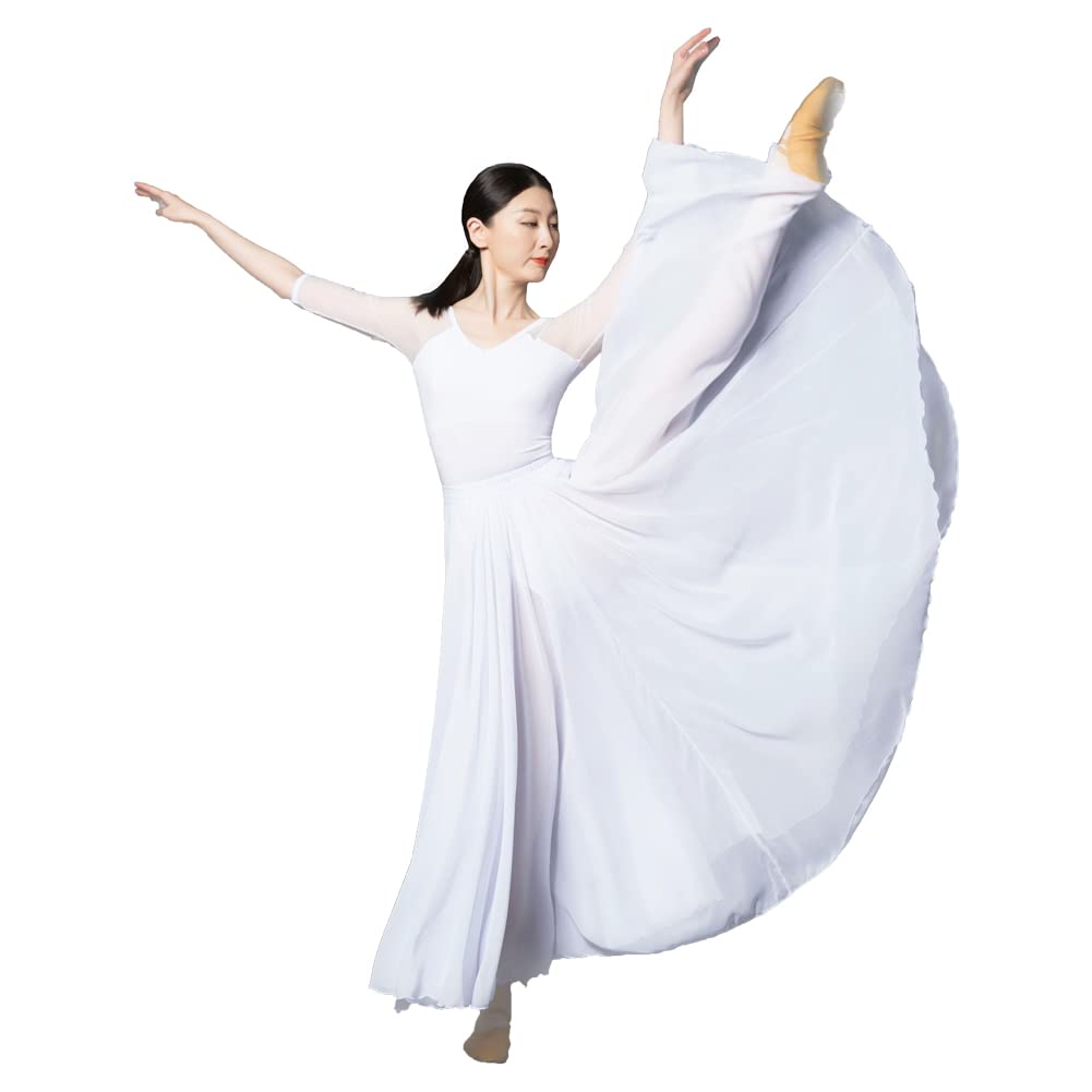 ROYAL SMEELA Vestito Danza Classica Donna Abito da Ballo Contemporaneo Abiti Ballo Moderno Abito Ballo lirico Costume Danza Moderna Adulto Gonna Gradi 720+Body Classica Costume Danza contemporanea