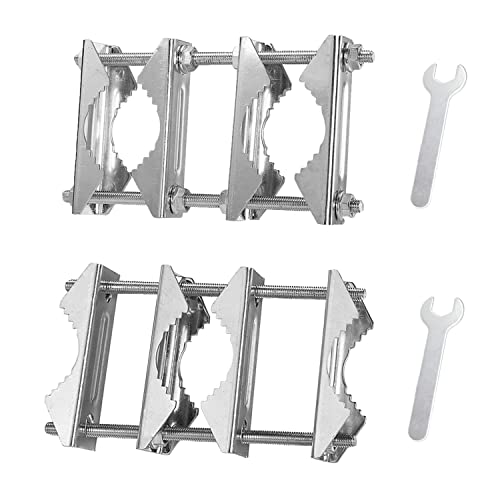 Wdwlbsm 2 Pack Double Antenna Mast Clamp V Jaw Block 5.5" Bolts & 3 Setup Options, Anti-Rust Heavy Duty Pole to Pole Mounting Kit Bracket Holder for Ham, CB, TV, Pipe, Flag Post, Umbrella, Parasols by Wdwlbsm - Used condition - US$13.67