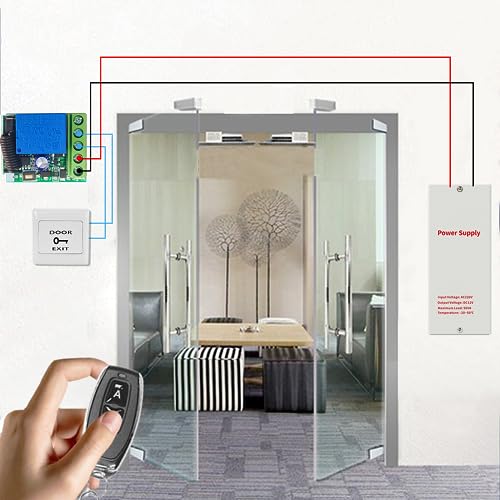 Miniatura 6 de Qiachip 433mhz Interruptor De Control Remoto Inalámbrico 12v, Dc 12v 1 Canal Relé Rf Receptor Con 2 Transmisores, Interruptor Momentáneo On Off
