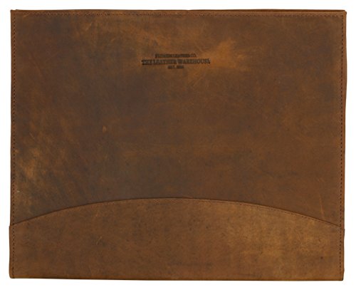 THE LEATHER WAREHOUSE Padfolio/Resume Sales Portfolio Binder Folder - Interview/Legal Document Organizer With Internal Holders For iPad/Tablet (up to 10.1"), Phone & Business Cards