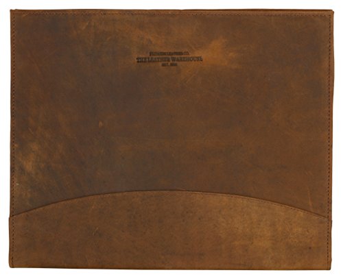 THE LEATHER WAREHOUSE Padfolio/Resume Sales Portfolio Binder Folder - Interview/Legal Document Organizer with Internal Holders for iPad/Tablet (up to 10.1"), Phone & Business Cards