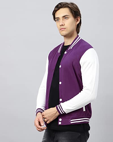 Image of BE SAVAGE Men's Cotton Blend Standard Length Bomber Jacket