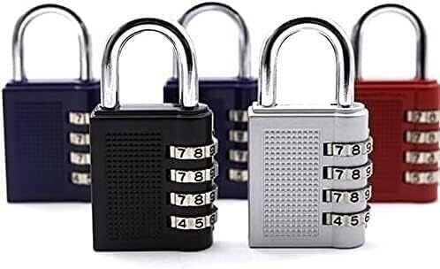 Combination Lock，Locker Lock，Locker code lock，Padlock, Combination Locker Padlock School Lock Pad Coded 4 Dials Big Size Zinc Alloy Code Pad Door for Cabinet Door Luggage Gym Swimming Pool Drawer Padl