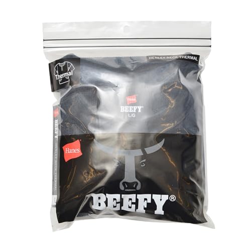 Hanes 長袖シャツ サーマル 防寒 あたたかい 長袖 無地 ワッフル BEEFY サーマルヘンリーネックロングスリーブHM4-S104 の商品画像 6