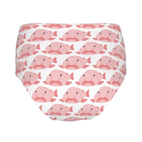 Blob Fish Pattern Girls' Underwear Soft Cotton Little Girls Panties Comfort Briefs2