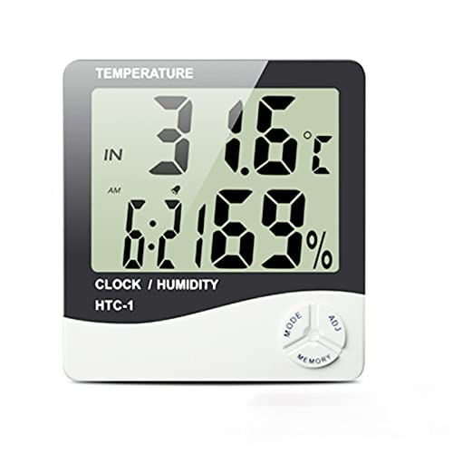Petit Hygromètre Numérique Thermomètre Intérieur Thermomètre D'ambiance Moniteur de Température et Humidimètre pour Le Confort du Bureau à Domicile Thermomètre de Reptile Cover