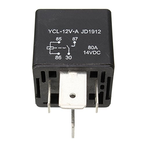 Relais électronique Universel 4 Broches DC80A, Noir, 12V 24V 36V 48V
