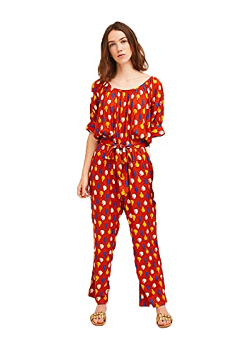Enterizo con estampado de alfarería Fantastica Sz L de diseño holgado para mujer
